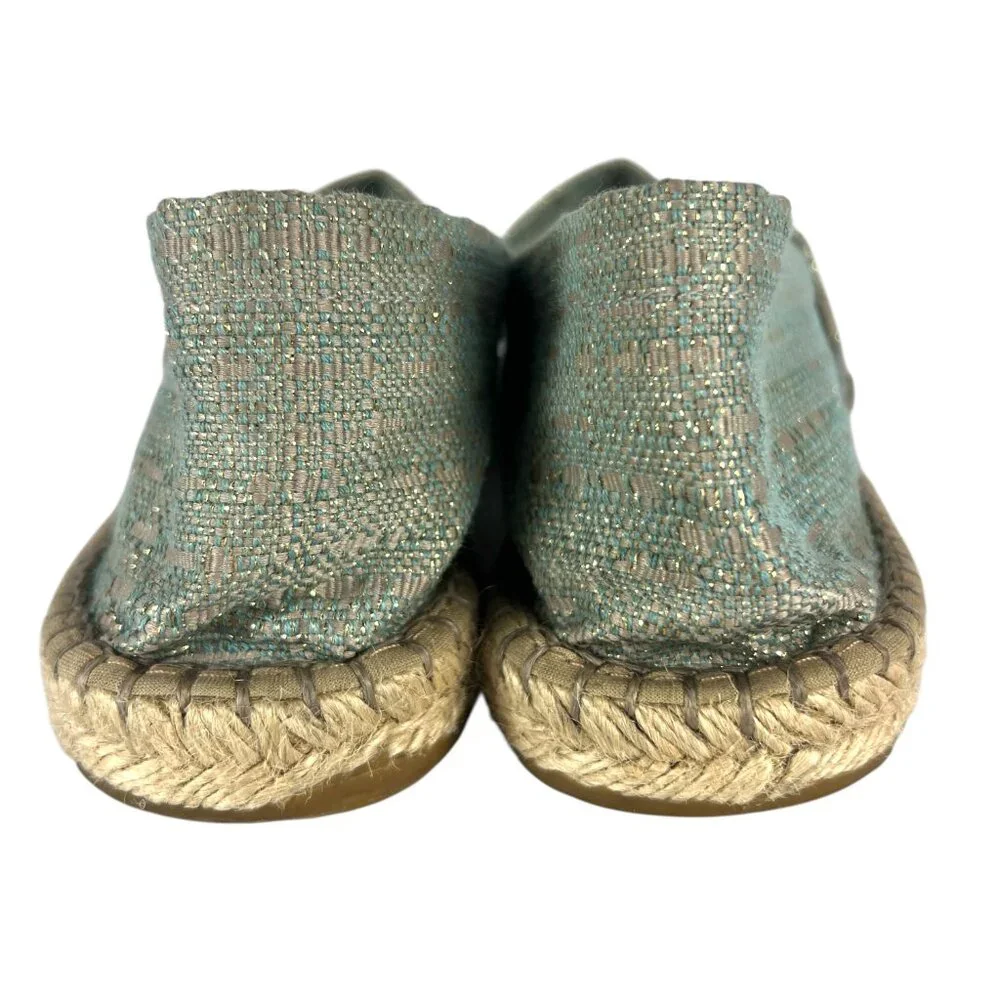 Ilse Jacobsen Slip-On Jute Espadrilles in Metallic Blue Size EU 41 US 10.5 - 11